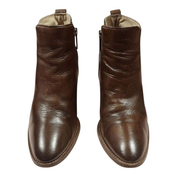 AQUATALIA Fiddle Brown Leather Ankle Boot Size 7.5 - Picture 4 of 9